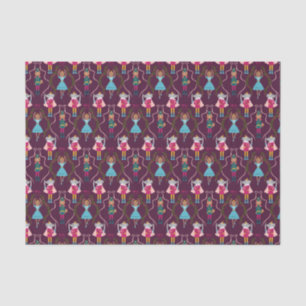 Papier Mousseline Motif Nutcracker Red Christmas