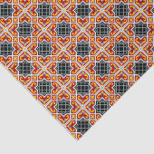 Papier Mousseline Motif octogatif rouge carreau de Barcelone (Détail)