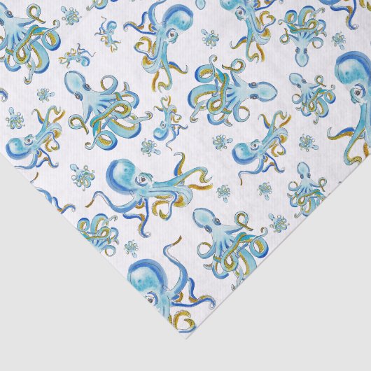 Papier Mousseline Motif octopus (Détail)