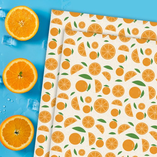 Papier Mousseline Motif orange