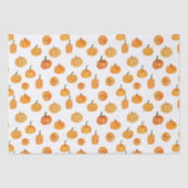 Papier Mousseline Motif orange Citrouille aquarelle (Recto)