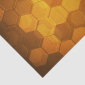 Papier Mousseline Motif orange d'hexagone de nid d'abeilles (Détail)