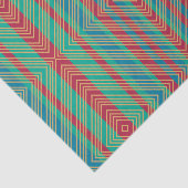 Papier Mousseline Motif orange Diamond bleu rouge Turquoise (Détail)