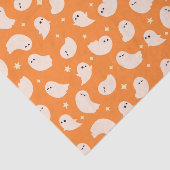 Papier Mousseline Motif Orange Ghost Doodle (Détail)