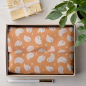 Papier Mousseline Motif Orange Ghost Doodle (Cadeau)