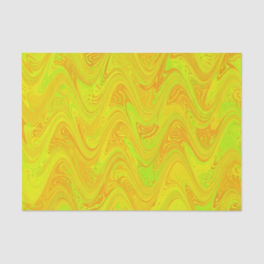 Papier Mousseline Motif orange jaune marbré (Recto)