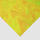 Papier Mousseline Motif orange jaune marbré (Détail)