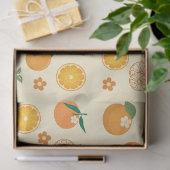 Papier Mousseline Motif Oranges (Cadeau)