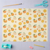 Papier Mousseline Motif Oranges (Artisanat)