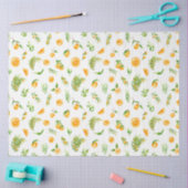 Papier Mousseline Motif oranges et feuillage (Artisanat)