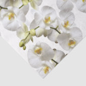 Papier Mousseline Motif Orchidées Blanches (Détail)