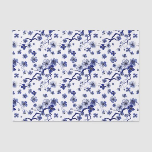 Papier Mousseline Motif oriental de branche de Sakura (Recto)