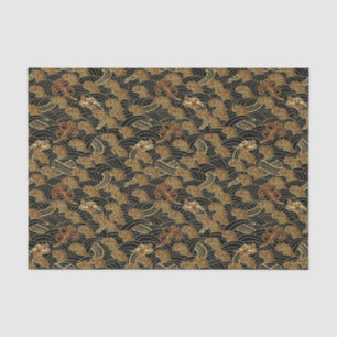 Papier Mousseline Motif oriental de dragon de mer