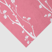 Papier Mousseline Motif oriental de fleur de prune (Détail)