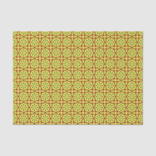 Papier Mousseline Motif oriental rouge jaune ottoman turc Tulip
