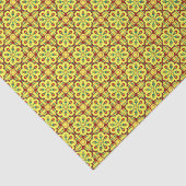 Papier Mousseline Motif oriental rouge jaune ottoman turc Tulip (Détail)