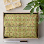 Papier Mousseline Motif oriental rouge jaune ottoman turc Tulip (Cadeau)