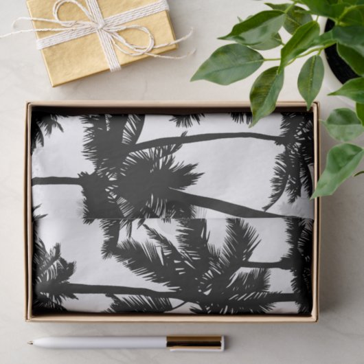 Papier Mousseline Motif Palm Tree (Cadeau)