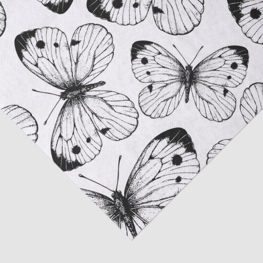 Papier Mousseline Motif papillon de choux (Détail)