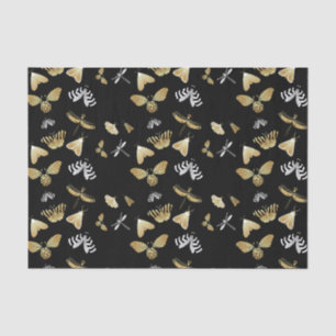 Papier Mousseline Motif papillon de papillon noir