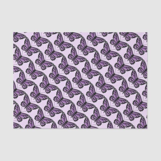Papier Mousseline Motif papillon pourpre (Recto)