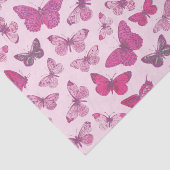 Papier Mousseline Motif papillon rose féminin mignon  (Détail)