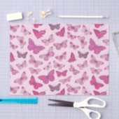 Papier Mousseline Motif Papillon Rose Mignon Féminin  (Artisanat)