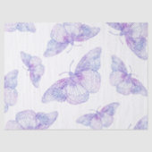 Papier Mousseline Motif papillon violet aquarelle (Recto)