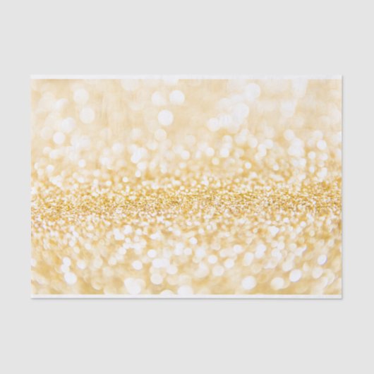 Papier Mousseline Motif Parties scintillant Or Et Blanc (Recto)