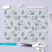 Papier Mousseline Motif Pastel bleu pour bébés (Artisanat)