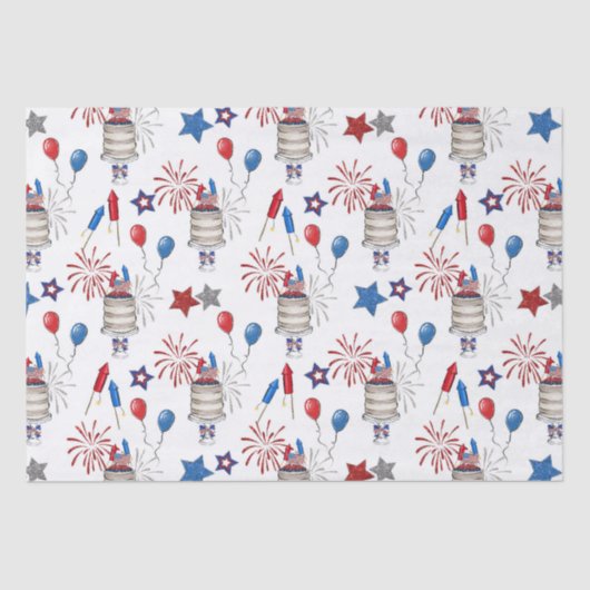 Papier Mousseline Motif patriotique (Recto)