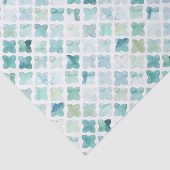 Papier Mousseline Motif peint à la main de turquoise (Détail)