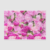 Papier Mousseline Motif Pink Peonies (Recto)