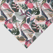 Papier Mousseline Motif Pink Tropical Variegee Houseplants (Détail)
