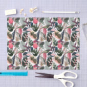 Papier Mousseline Motif Pink Tropical Variegee Houseplants (Artisanat)