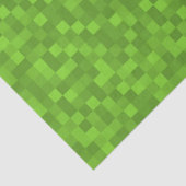 Papier Mousseline Motif Pixel Vert Rétro Jeu 8 Bits (Détail)