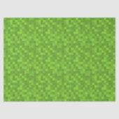 Papier Mousseline Motif Pixel Vert Rétro Jeu 8 Bits (Recto)