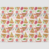 Papier Mousseline Motif Pizza d'aquarelle (Recto)