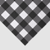 Papier Mousseline Motif Plaid Buffalo noir et blanc Imprimer (Détail)