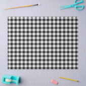 Papier Mousseline Motif Plaid en noir et blanc (Artisanat)