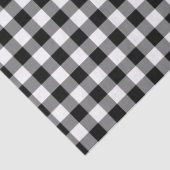 Papier Mousseline Motif Plaid en noir et blanc (Détail)