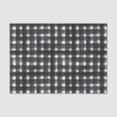 PAPIER MOUSSELINE MOTIF PLAID NOIR & BLANC (Recto)
