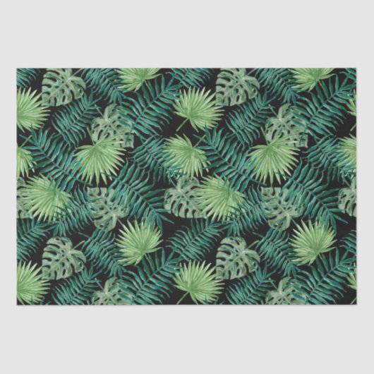 Papier Mousseline Motif Plante des Feuilles de Green Tree (Recto)