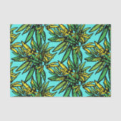 Papier Mousseline Motif Plante Tropical Exotic (Recto)