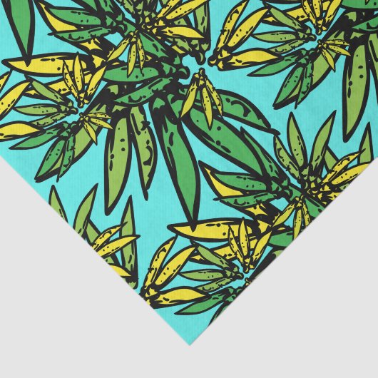 Papier Mousseline Motif Plante Tropical Exotic (Détail)