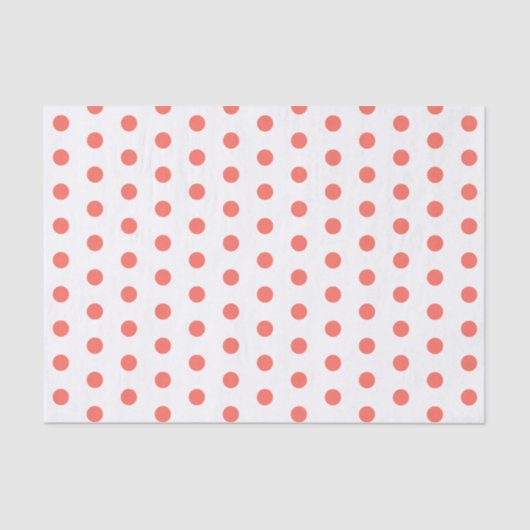 Papier Mousseline Motif Pois de corail (Recto)