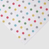 Papier Mousseline Motif pois mignon et coloré (Détail)