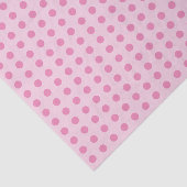 Papier Mousseline motif pois pâle et rose foncé (Détail)