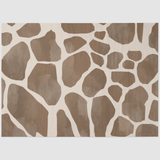 Papier Mousseline Motif Poster de animal de Giraffe d'aquarelle (Recto)