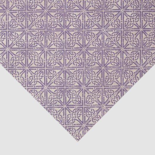 Papier Mousseline Motif pourpre de noeud celtique (Détail)